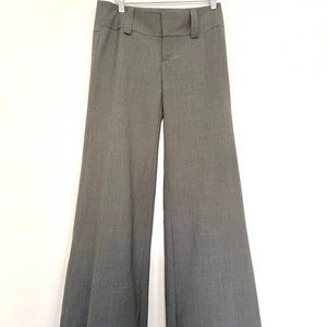 Alice + Olivia Eric grey wool stretch wide leg pants sz 0